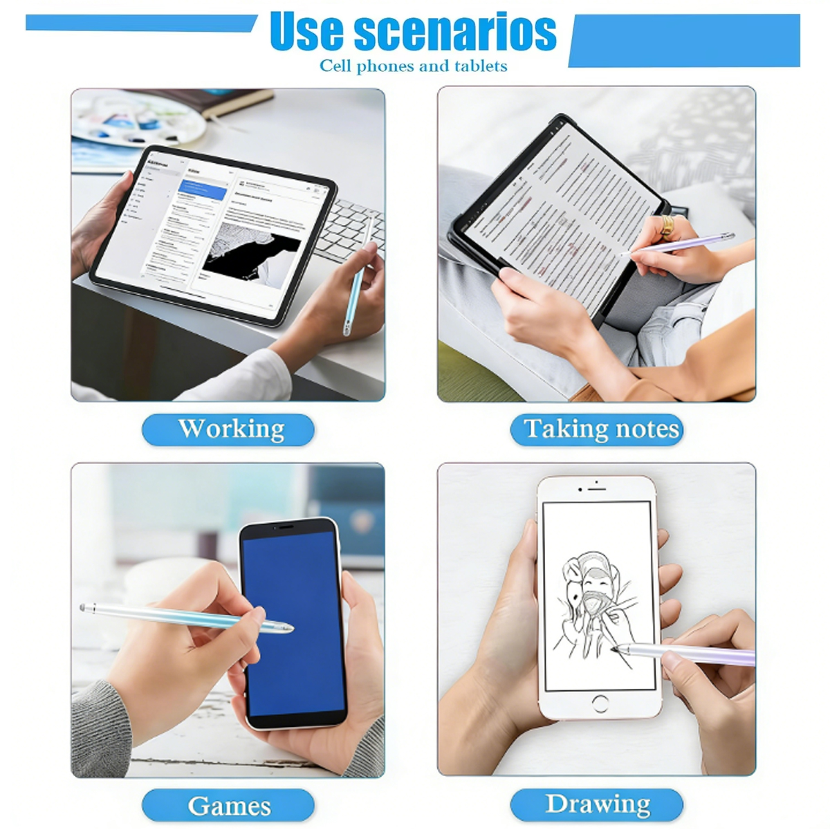 Graduated Color Silver Fiber T - Tablet Pencil Accessories 리뷰 및 가격