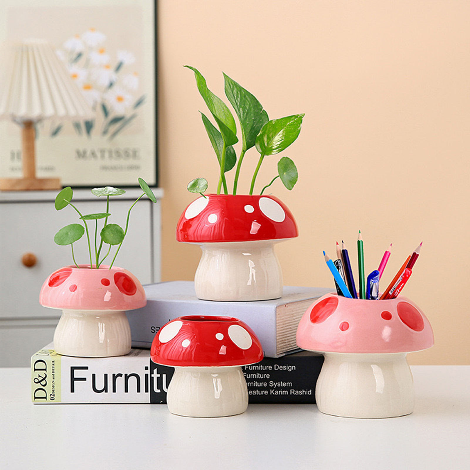Creative Ceramic Vase Cute Mus - Tablet Reading Accessories 리뷰 및 가격