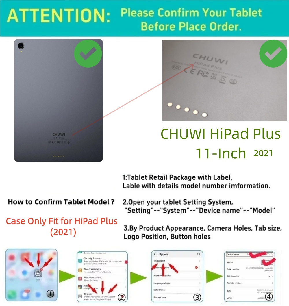 Flip Case for Chuwi Hipad Plus - Chuwi Tablet Accessories 리뷰 및 가격