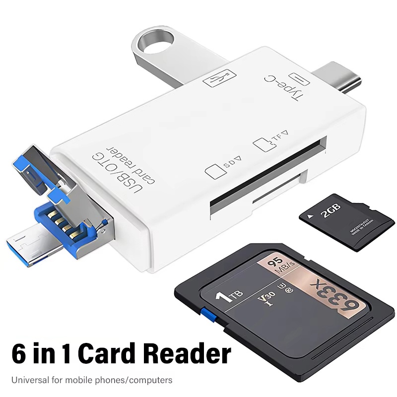 USB 3.0 Card Reader 6 in 1 OTG - Tablet Accessories For Reading 리뷰 및 가격