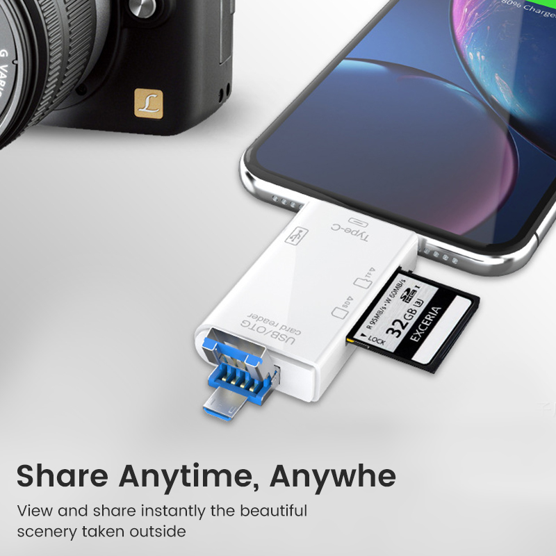 USB 3.0 Card Reader 6 in 1 OTG - Tablet Accessories For Reading 리뷰 및 가격