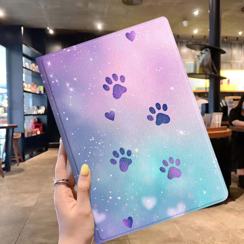 Cartoon Glitter Paw Prints Sof - Lenovo Tablet P12 Accessories 리뷰 및 가격