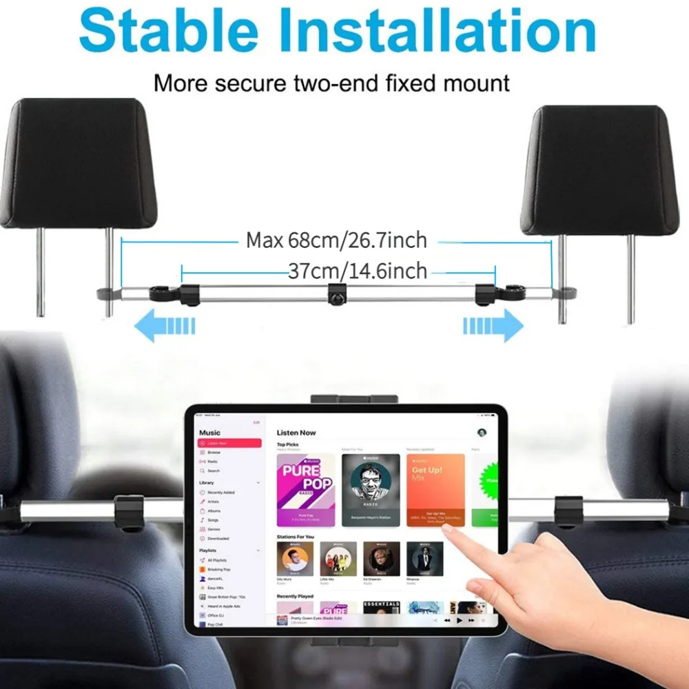 13'' Car Headrest Tablet Mount - Tablet Reading Accessories 리뷰 및 가격
